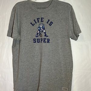 Life is good mens grey tee shirt with graphic size M